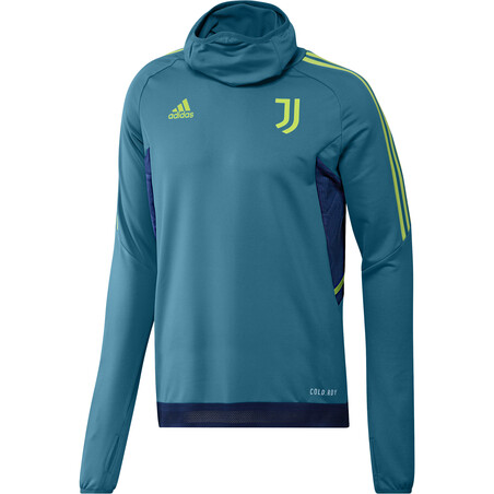 Sweat col montant Juventus bleu jaune 2022/23