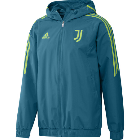 Veste imperméable Juventus bleu vert 2022/23