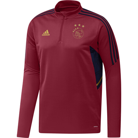 Sweat zippé Ajax Amsterdam rouge bleu 2022/23