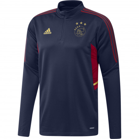 Sweat zippé Ajax Amsterdam bleu rouge 2022/23