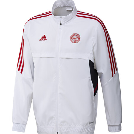 Veste survêtement Bayern Munich woven blanc rouge 2022/23