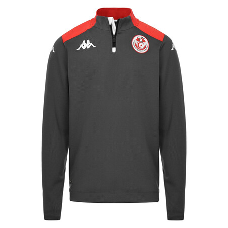 Sweat zippé Tunisie gris rouge 2022