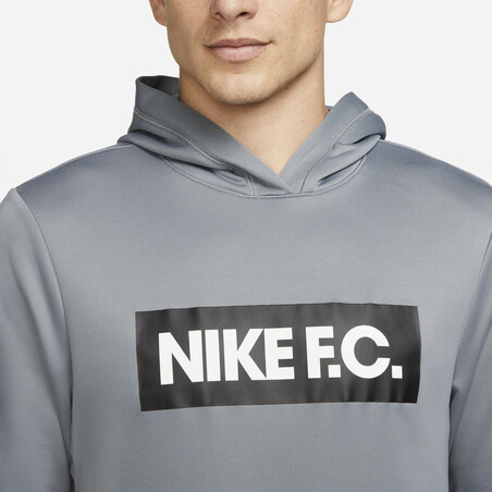 Sweat à capuche Nike F.C. gris