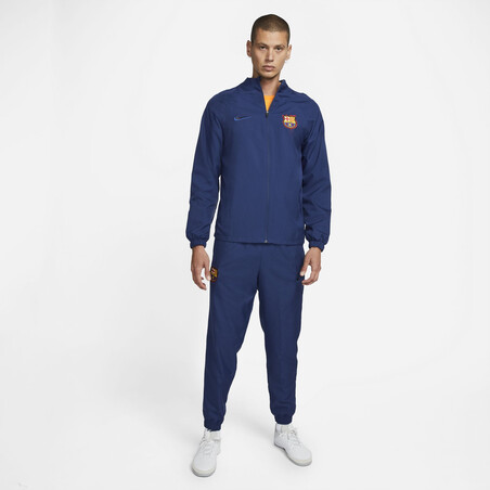Ensemble survêtement FC Barcelone Academy bleu orange 2021/22