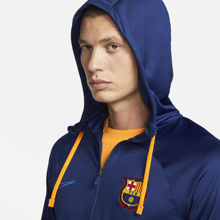 Ensemble survêtement FC Barcelone Strike bleu orange 2021/22