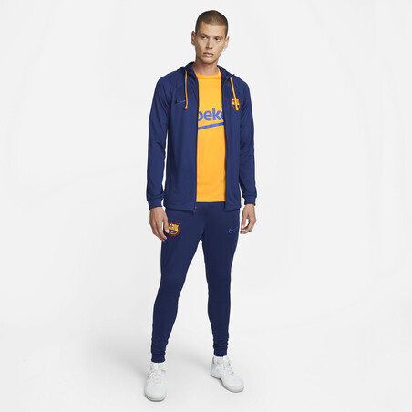Ensemble survêtement FC Barcelone Strike bleu orange 2021/22