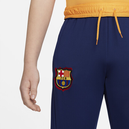 Pantalon survêtement junior FC Barcelone bleu orange 2021/22