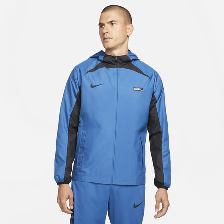 Veste imperméable Nike F.C. bleu noir