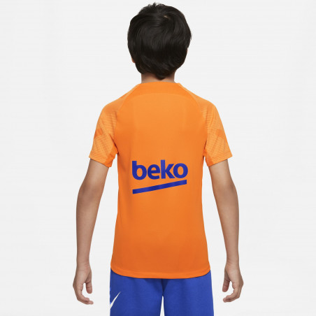 Maillot entraînement junior FC Barcelone orange 2021/22