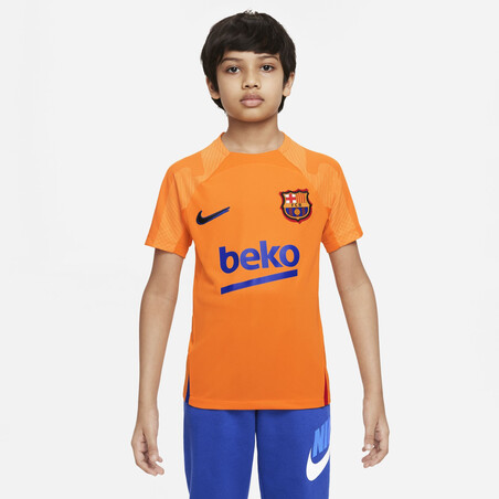 Maillot entraînement junior FC Barcelone orange 2021/22
