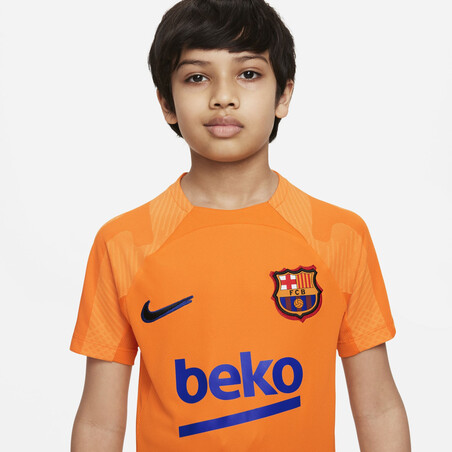 Maillot entraînement junior FC Barcelone orange 2021/22