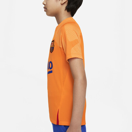 Maillot entraînement junior FC Barcelone orange 2021/22