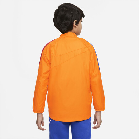 Veste imperméable junior FC Barcelone Academy orange 2021/22