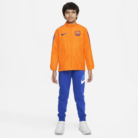 Veste imperméable junior FC Barcelone Academy orange 2021/22