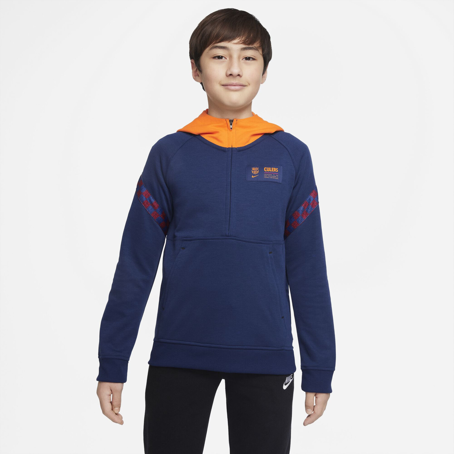 Sweat à Capuche Barça - Collection Officielle FC Barcelone - Coton - Tailles Homme/Enfant