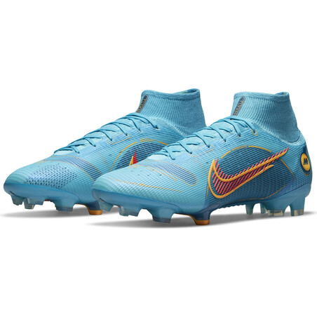 Nike Mercurial Superfly 8 Elite FG bleu jaune