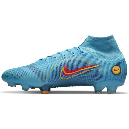Nike Mercurial Superfly 8 Elite FG bleu jaune