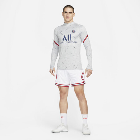 Sweat zippé PSG Strike Elite gris bleu 2021/22