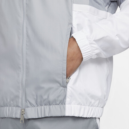 Veste survêtement PSG Woven gris blanc 2021/22