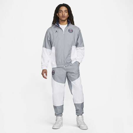 Veste survêtement PSG Woven gris blanc 2021/22