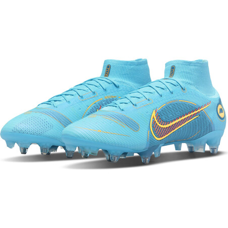 Nike Mercurial Superfly 8 Elite SG-PRO bleu jaune