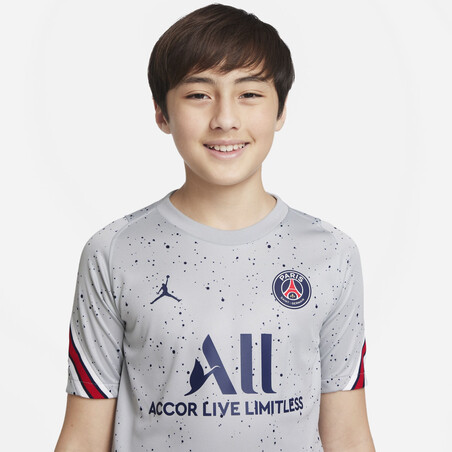 Maillot entraînement junior PSG Strike gris bleu 2021/22