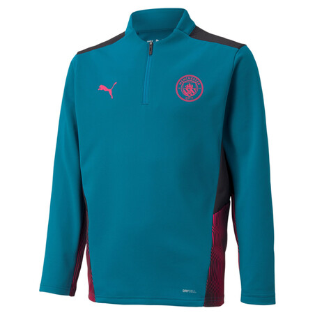 Sweat zippé junior Manchester City bleu rose 2021/22