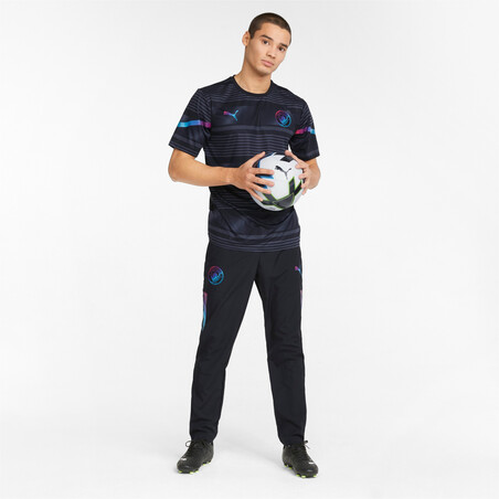 Pantalon avant match Manchester City Woven noir bleu 2021/22