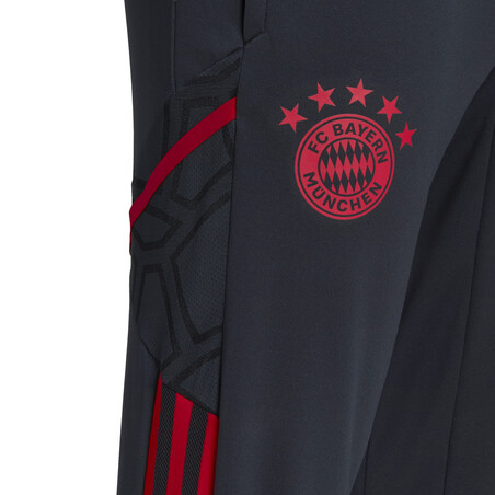 Pantalon survêtement Bayern Munich noir rouge 2022/23