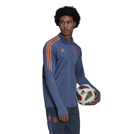 Sweat zippé Manchester United bleu orange 2022/23