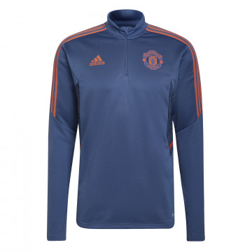 Sweat zippé Manchester United bleu orange 2022/23