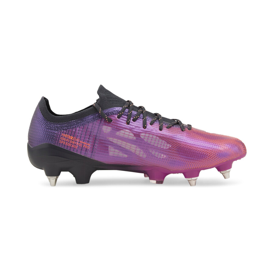 chaussure de foot puma rose et bleu