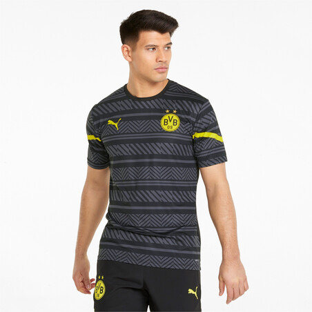 Maillot avant match Dortmund noir jaune 2021/22