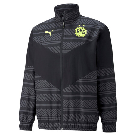 Veste avant match Dortmund noir jaune 2021/22