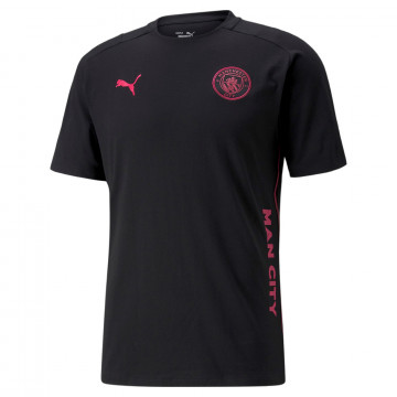 T-shirt Manchester City casual noir rose 2021/22