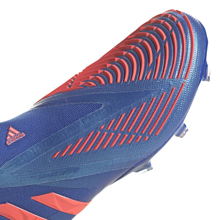 adidas Predator Edge+ montante FG bleu rouge