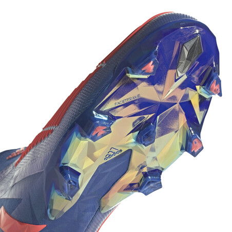 adidas Predator Edge+ montante FG bleu rouge