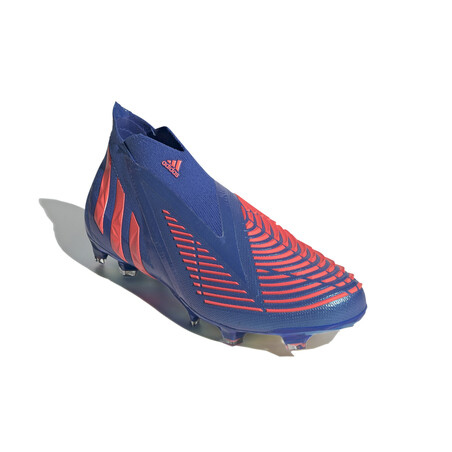 adidas Predator Edge+ montante FG bleu rouge
