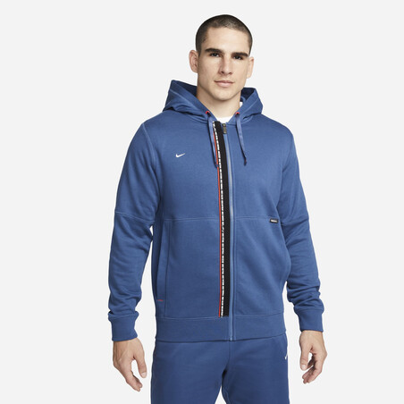 Veste survêtement à capuche Nike F.C. Tribuna Fleece bleu