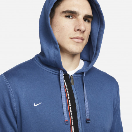 Veste survêtement à capuche Nike F.C. Tribuna Fleece bleu