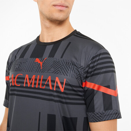 Maillot avant match AC Milan noir rouge 2021/22