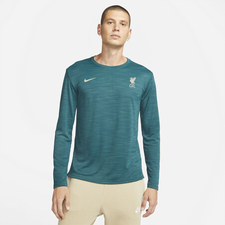 T-shirt manches longues Liverpool vert 2021/22