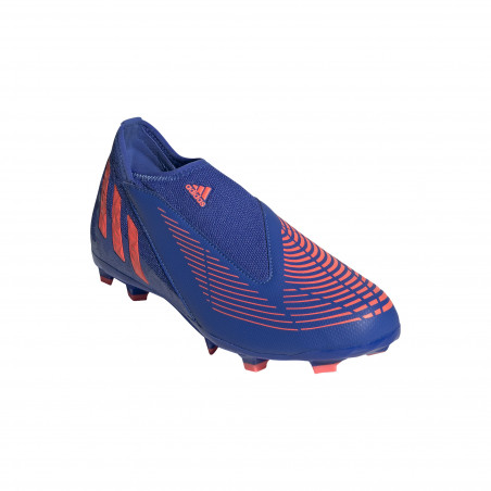 adidas Predator Edge.3 junior montante LaceLess FG bleu rouge