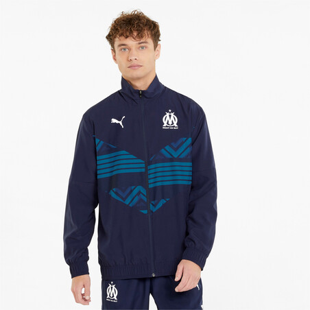 Veste avant match OM bleu 2021/22