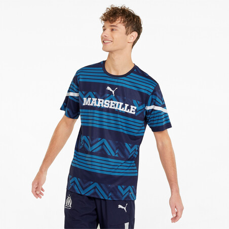 Maillot avant match OM bleu graphic 2021/22