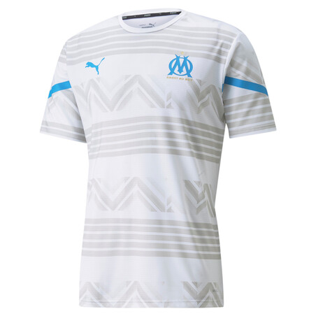 Maillot avant match OM graphic blanc 2021/22