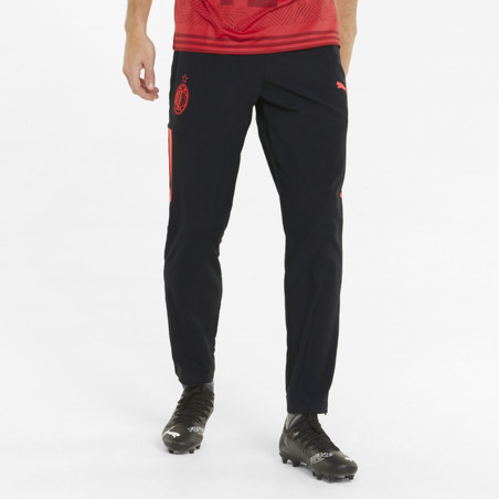 Pantalon avant match Milan AC noir rouge 2021/22