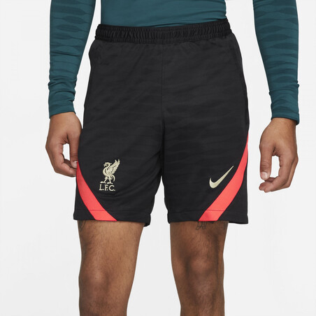 Short entraînement junior Liverpool noir rouge 2021/22