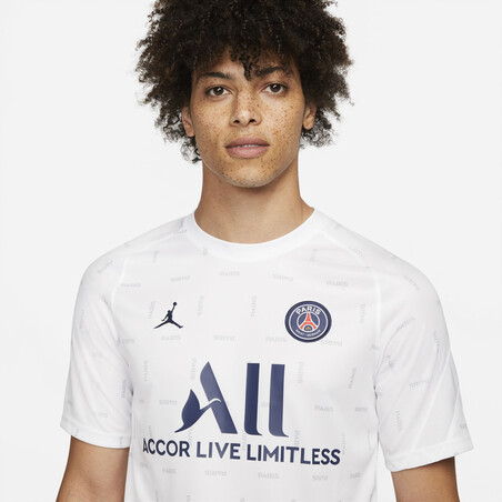 Maillot avant match PSG blanc 2021/22