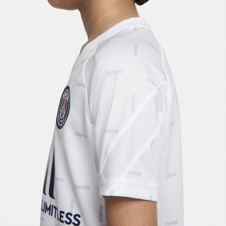 Maillot avant match junior PSG blanc 2021/22